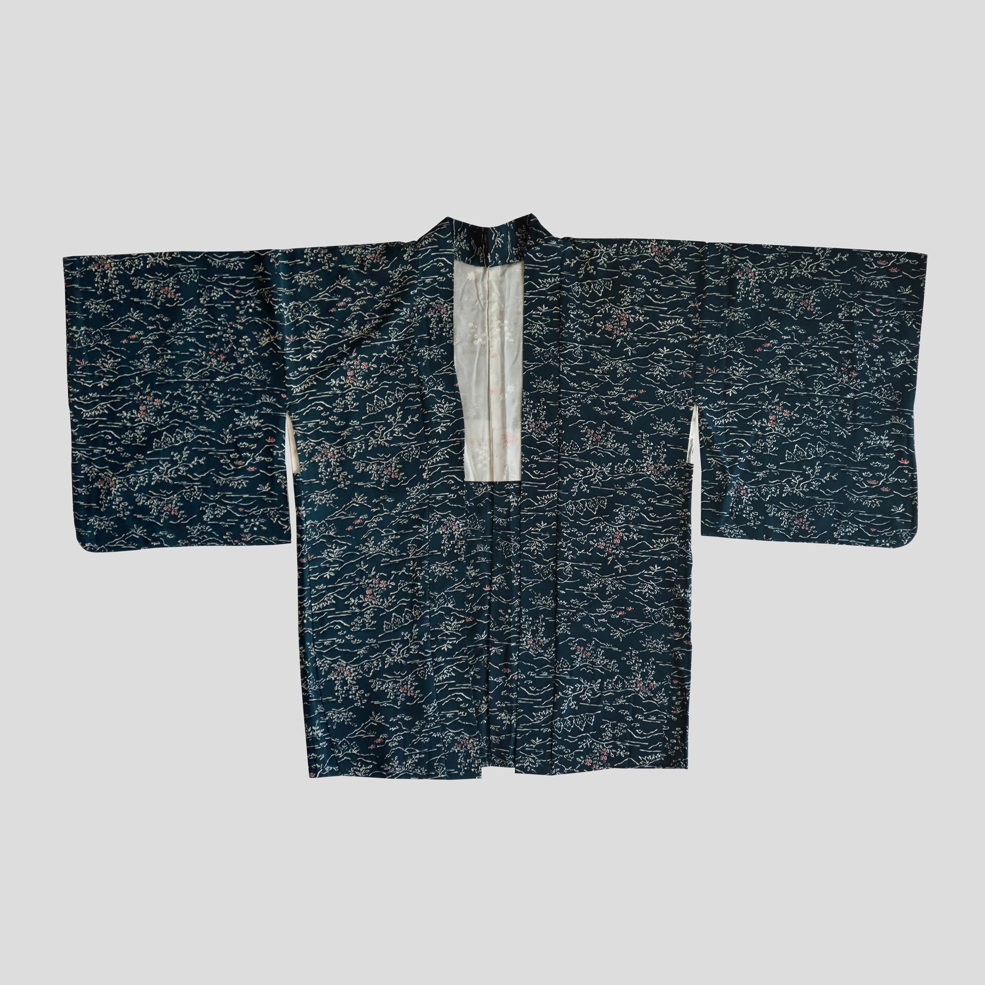 Haori - Étang Bleu aux Nénuphars Roses