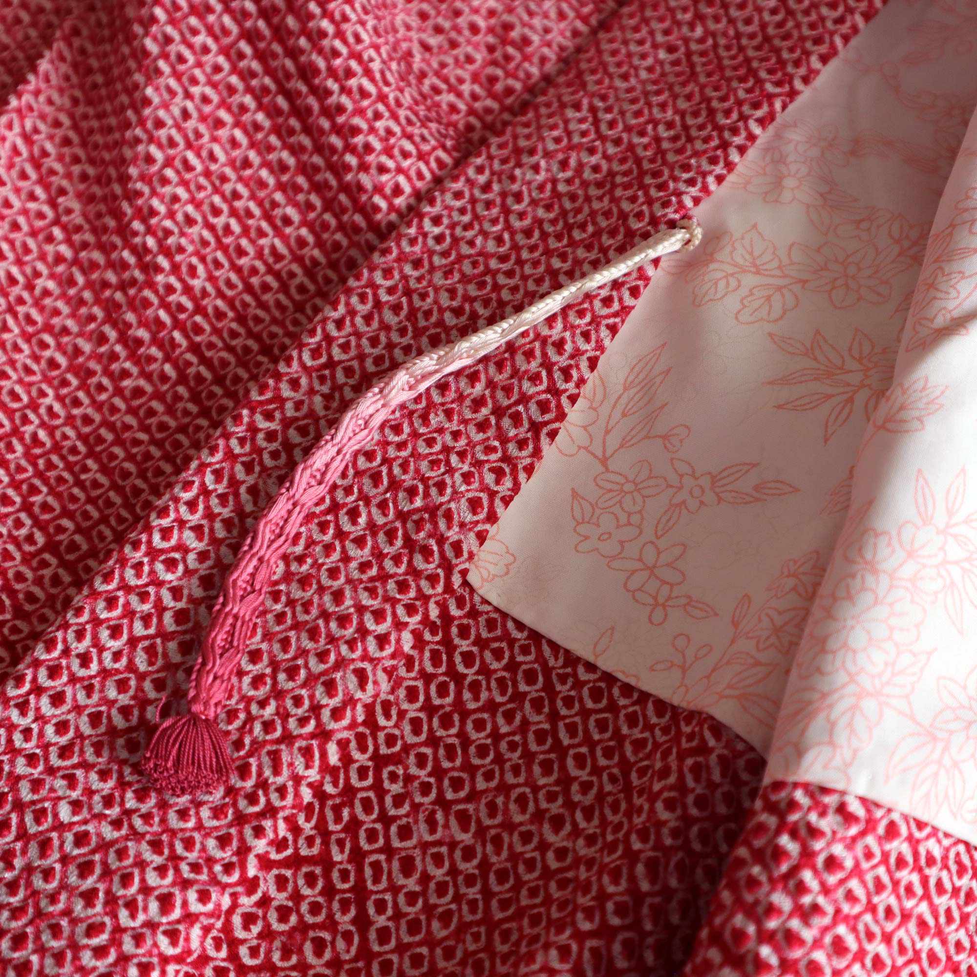 Haori - Points de Teinture Shibori Magenta